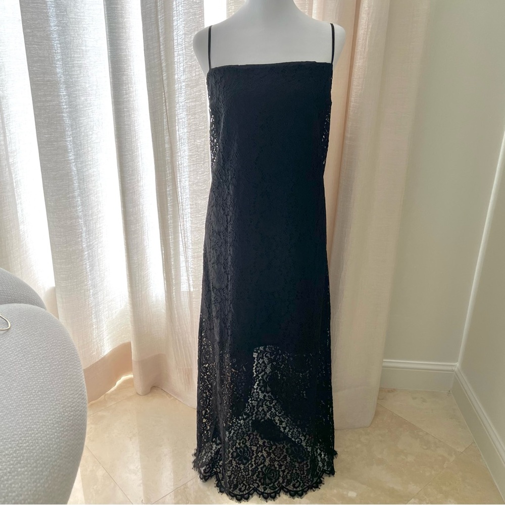GAP Elegant Black Lace Maxi Dress NWT